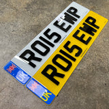 (Blue U.K Flag) 4D Gloss Black - Standard Legal 79