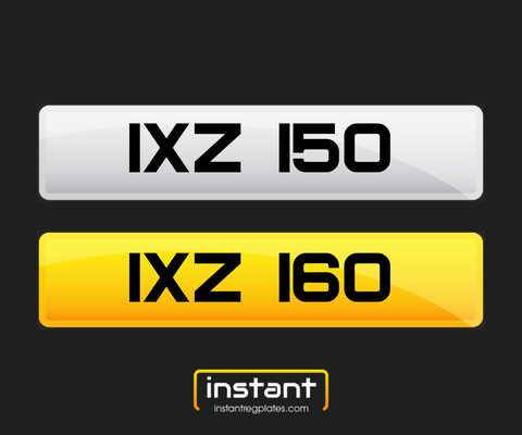 IXZ 150 + IXZ 160 | Northern Irish Dateless 6 Digit Registration Pair 3x3