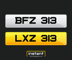 BFZ 313 + LXZ 313 | Northern Irish Dateless 6 Digit Registration Pair 3x3