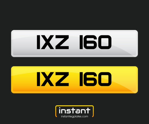 IXZ 160 | Northern Ireland Dateless 6 Digit Registration | 3x3 Private Cherished Number Plate