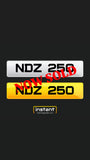 NDZ 250 | Northern Ireland Dateless 6 Digit Registration | 3x3 Private Cherished Number Plate