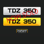 TDZ 350 | Northern Ireland Dateless 6 Digit Registration, 3x3 Private Cherished Number Plate.