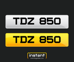 TDZ 850 | Northern Ireland Dateless 6 Digit Registration | 3x3 Private Cherished Number Plate