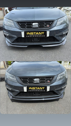 Seat Leon Mk3 Front Bumper Extension Lip Spoiler Splitter | Gloss Black