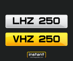 LHZ 250 + VHZ 250 | Northern Irish Dateless 6 Digit Registration Pair 3x3