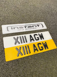 3D Gel Number Plate | Standard Road Legal 79mm  | Gloss Black