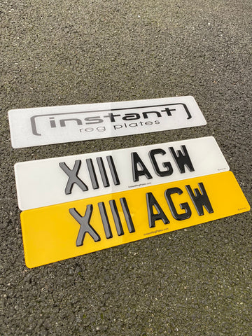 3D Gel Number Plate | Standard Road Legal 79mm  | Gloss Black