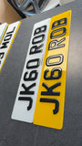 3D Gel Number Plates | Standard Road Legal 79mm  | Gloss Black