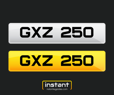 GXZ 250 | Northern Ireland Dateless 6 Digit Registration | 3x3 Private Cherished Number Plate