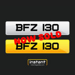 BFZ 130 | Northern Irish Dateless 6 Digit Registration | 3x3 Private Cherished Number Plate.