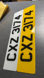 2D Printed Standard Road Legal Number Plates