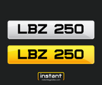 LBZ 250 | Northern Ireland Dateless 6 Digit Registration | 3x3 Private Cherished Number Plate