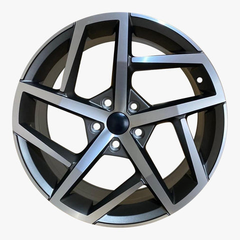 18’ DALLAS Style Alloy Wheels | Gunmetal Grey Machined Finish | 5x112