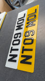 3D Gel Number Plates | Standard Road Legal 79mm  | Gloss Black