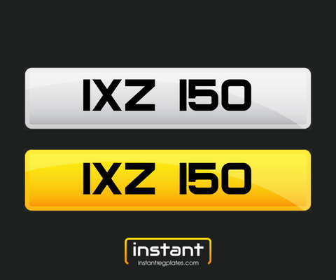 IXZ 150 | Northern Ireland Dateless 6 Digit Registration | 3x3 Private Cherished Number Plate